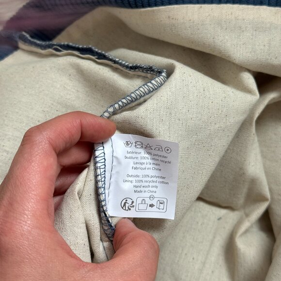 Sezane limited edition super soft velvet corduroy tote bag, denim blue, NWOT - Picture 4 of 4